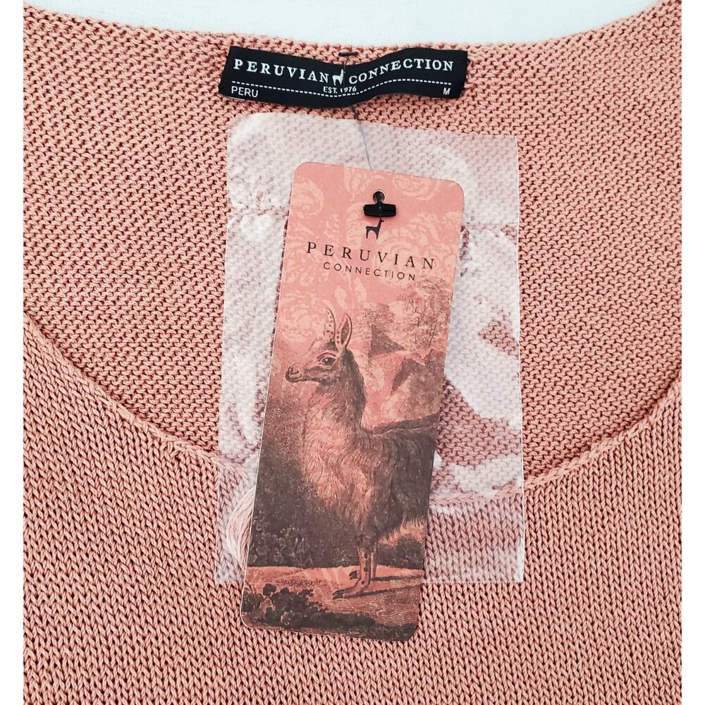 Peruvian Connection Womens Knit Tank Top Ballet Layton Tank Handkerchief Hem NWT - Picture 3 of 12
